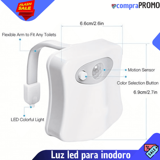 SOLO POR HOY🔥50% OFF🔥NUEVA Luz led para inodoro con sensor de movimiento 🚦